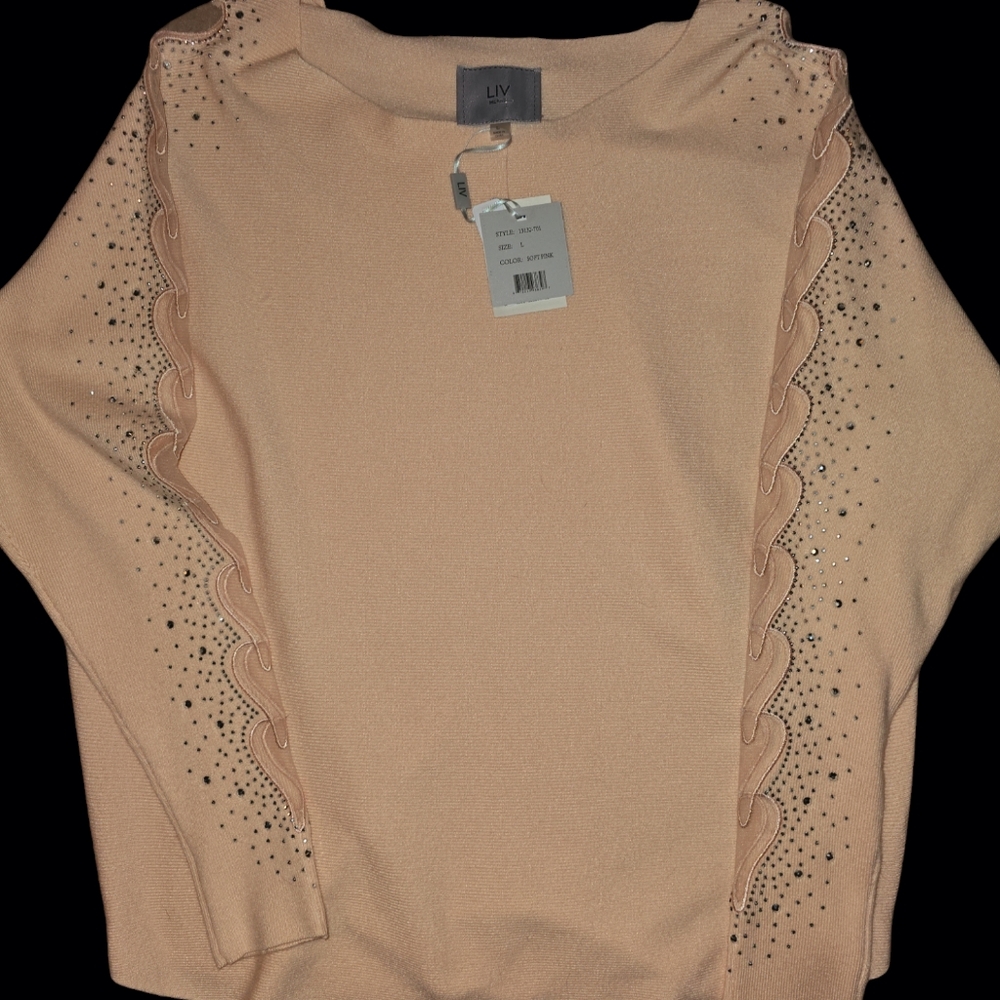 Liv Milano Rhinestone Sweater